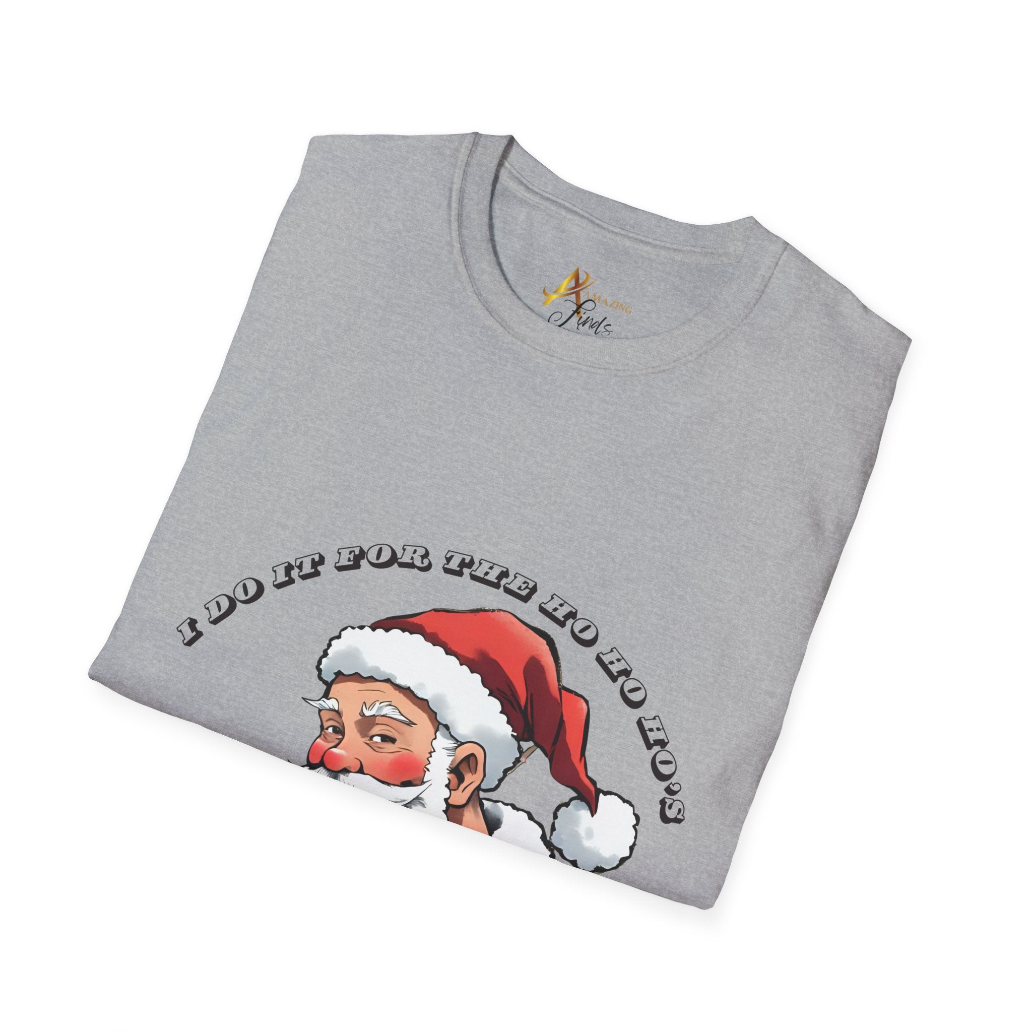 Adult Themed Santa Cookie T-Shirt - 'I Do It For The Ho Ho Ho's' Christmas Attire