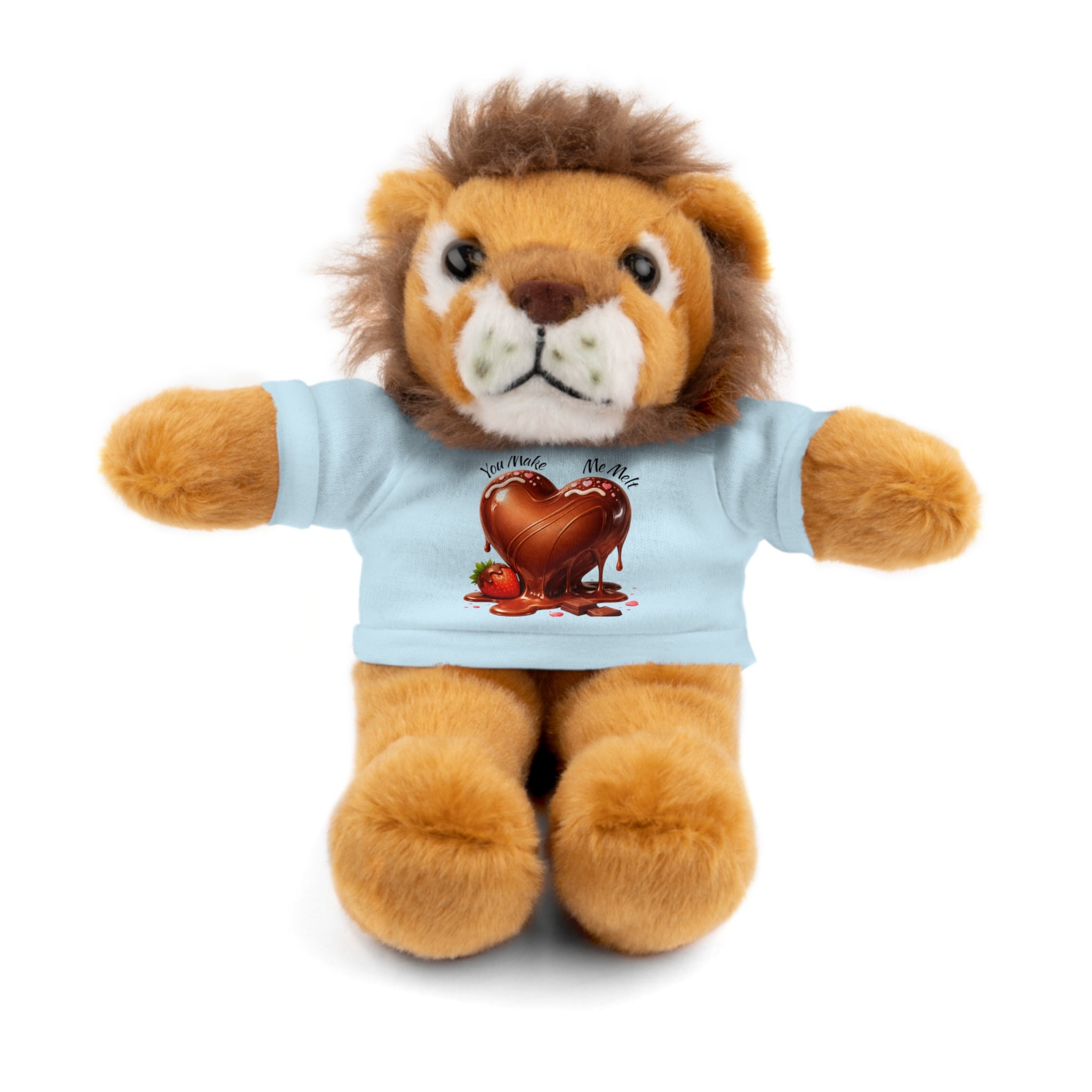 Valentine’s Chocolate Heart Plush with Tee — Stuffed Animal Gift