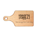 Engraved 'Dad's Grill' Wooden Cutting Board – Personalized BBQ Gift