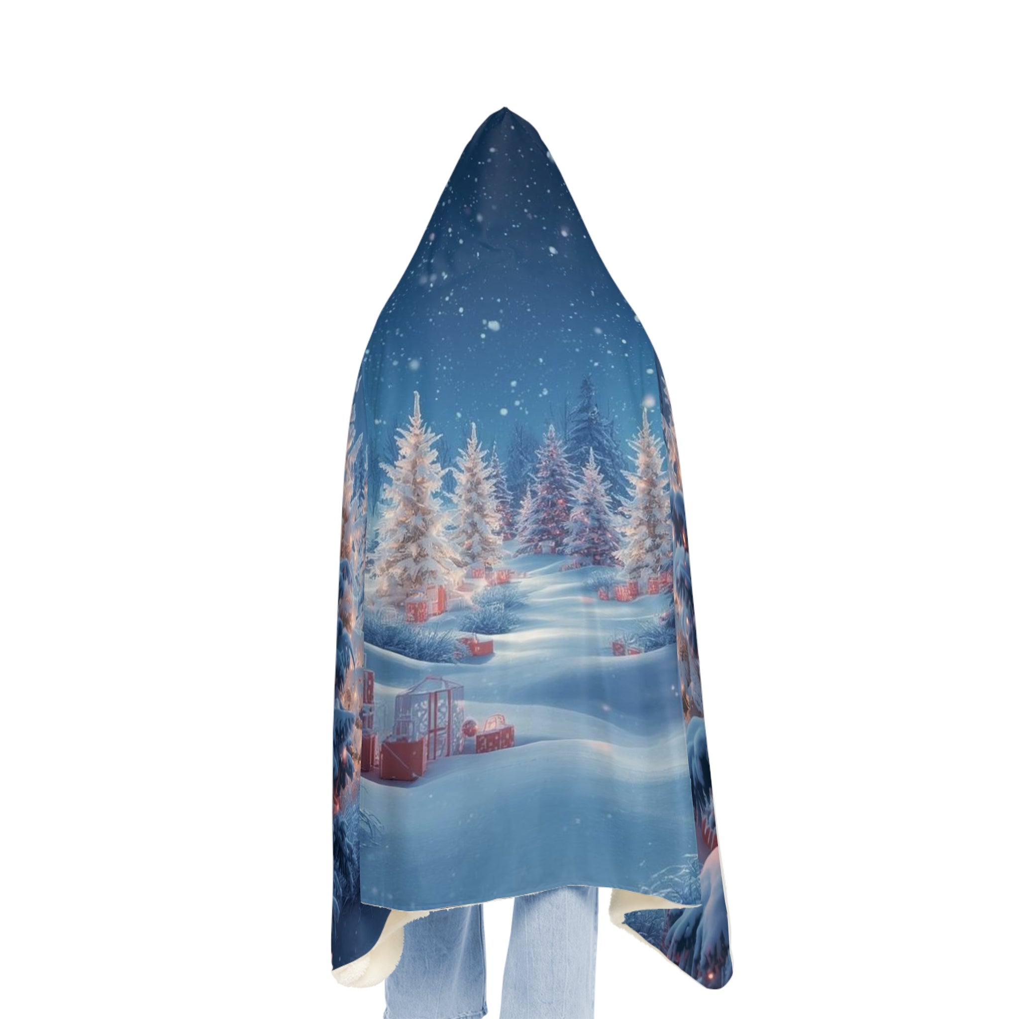 Snuggle Hooded Blanket – Snowy Winter Wonderland Throw