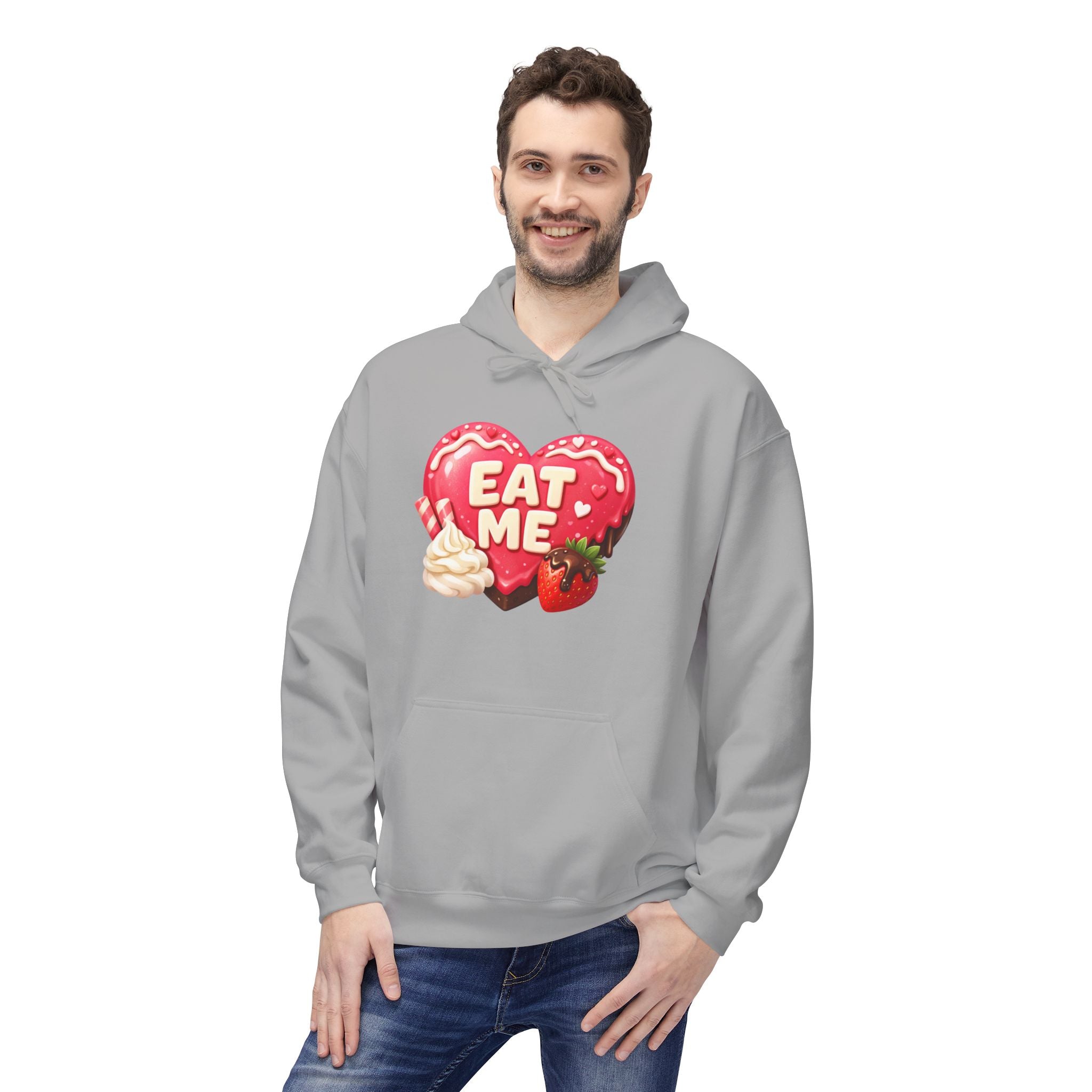 Valentine’s 'Eat Me' Strawberry Donut Hoodie — Cute Heart Pullover