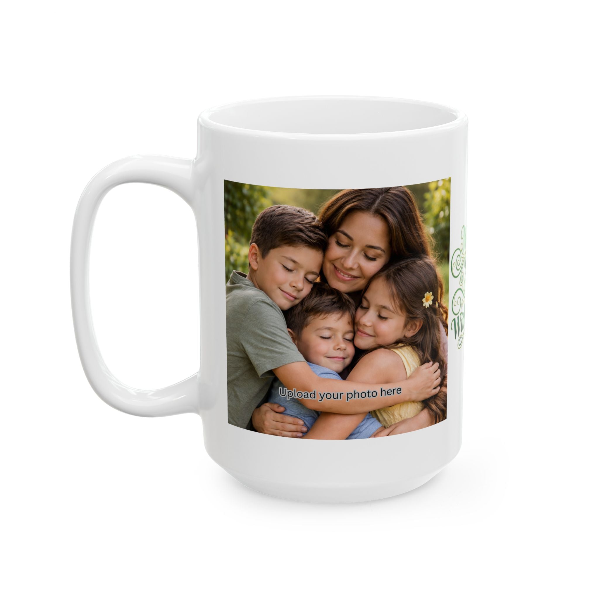 Mama Coffee Mug - "Warmth Begins With Mom" Ceramic Photo Mug (11oz & 15oz)