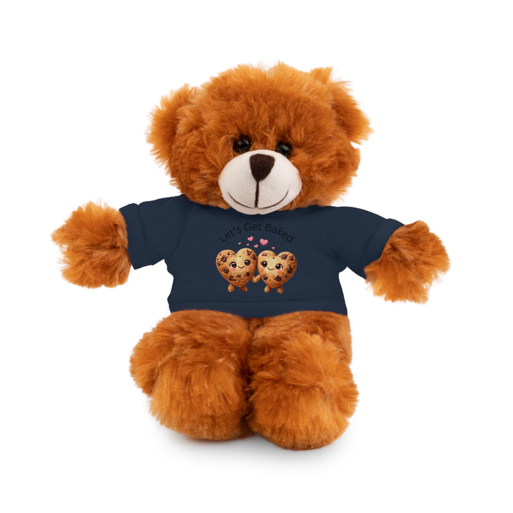 Plush Animal with "Let's Get Baked" Cookie Tee Stuffed Animal