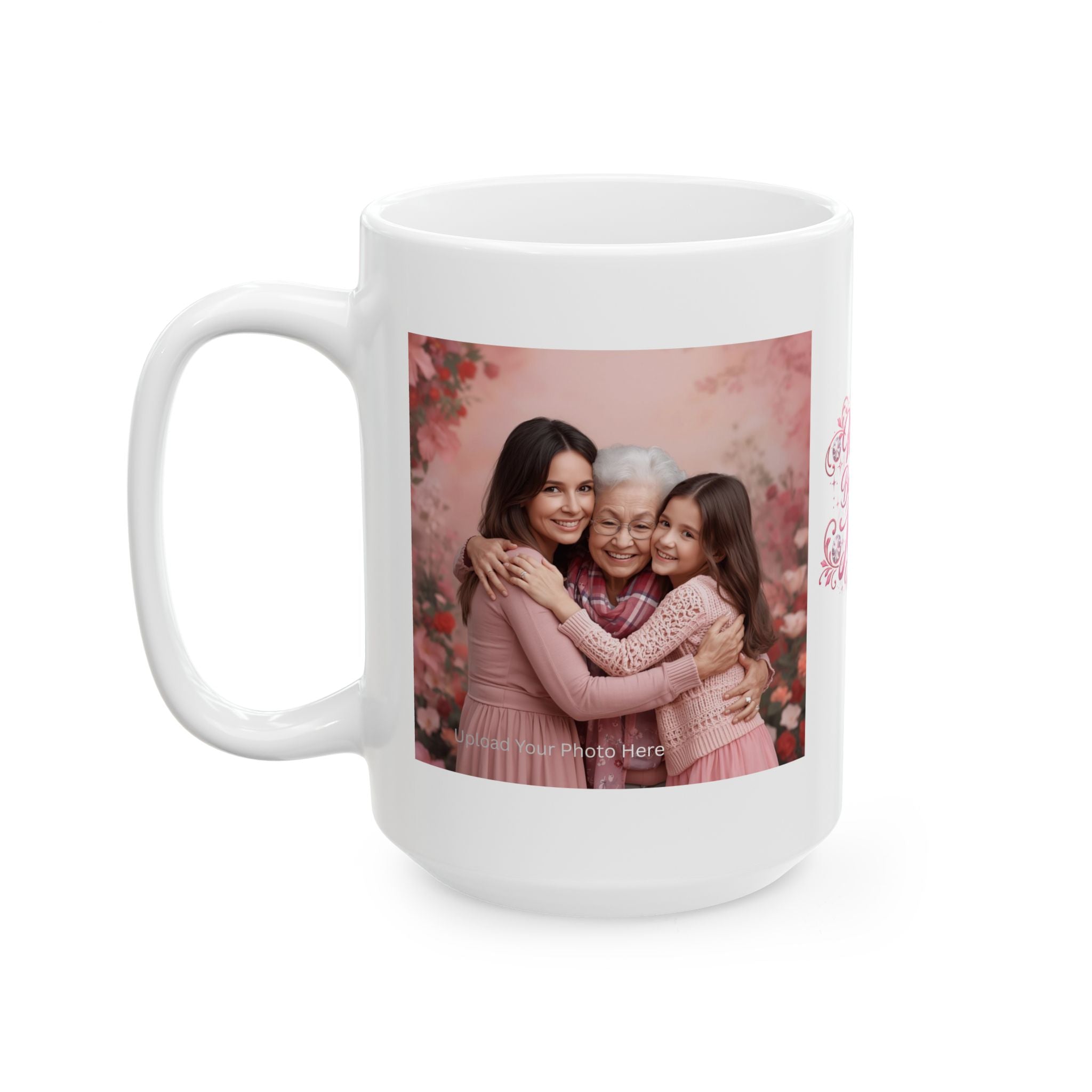 Warmth Begins With Mom Ceramic Mug — Mother's Day Floral Coffee Cup (11oz/15oz)