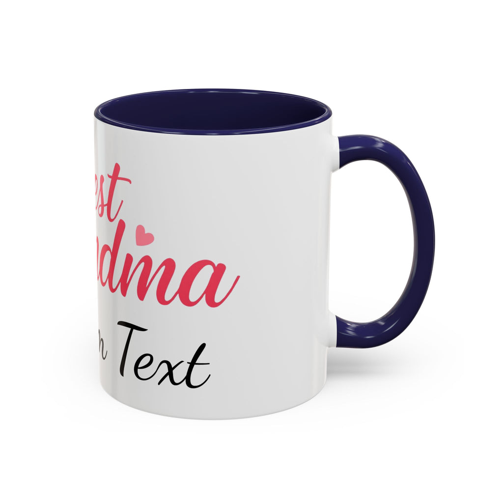 Best Grandma Custom Text Accent Coffee Mug — Personalized Gift for Grandmothers