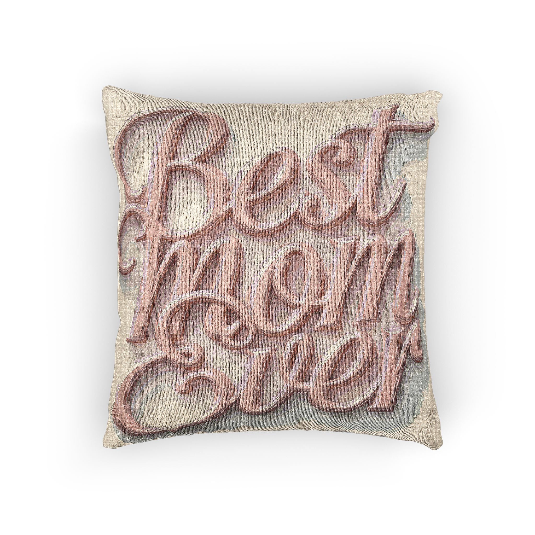 Woven Pillow — 'Best Mom Ever' Decorative Accent Cushion for Mother's Day & Home