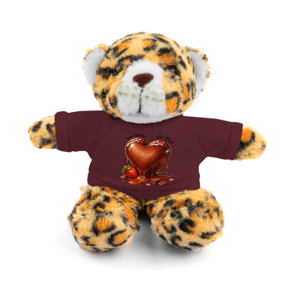 Valentine’s Chocolate Heart Plush with Tee — Stuffed Animal Gift