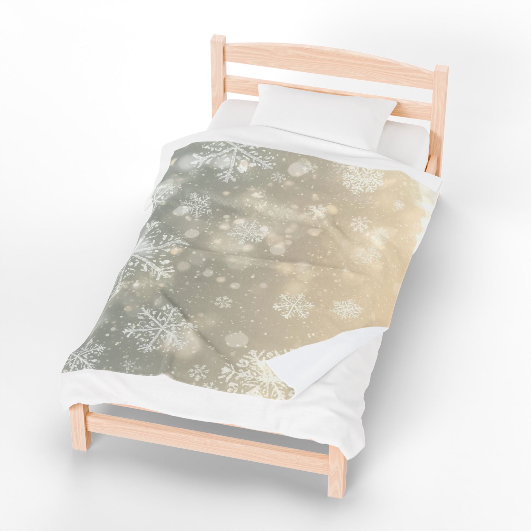 Snowflake Velveteen Plush Blanket — Cozy Winter Throw
