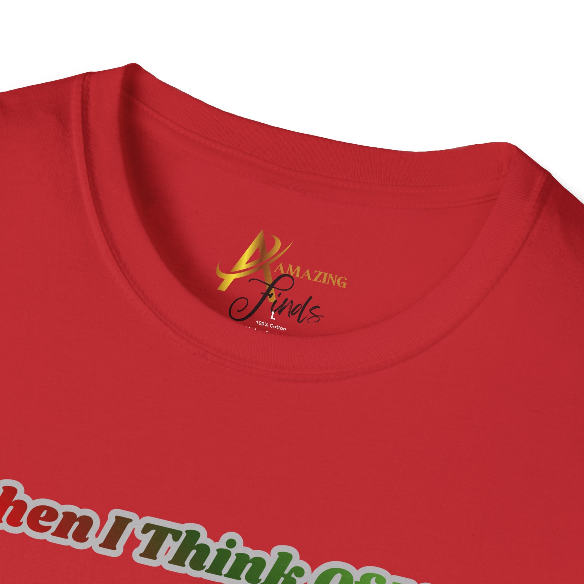 Adult Themed Elf T-Shirt – 'When I Think Of You I Touch My Elf' Christmas Attire