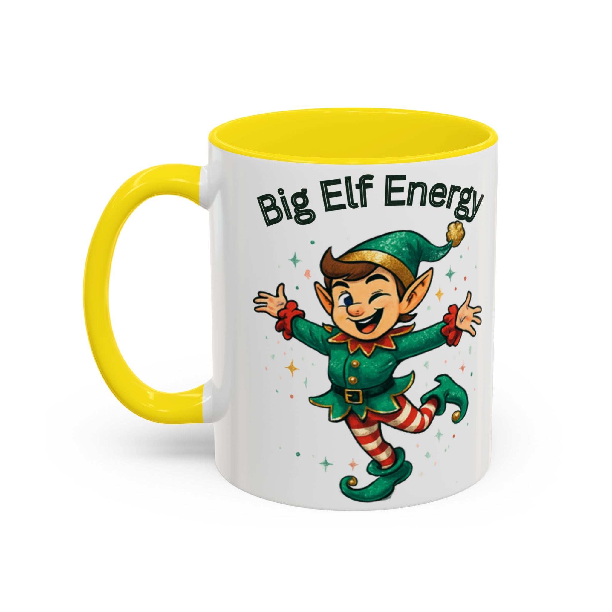 Big Elf Energy Coffee Mug — Holiday Christmas Elf Accent Mug (11/15oz)
