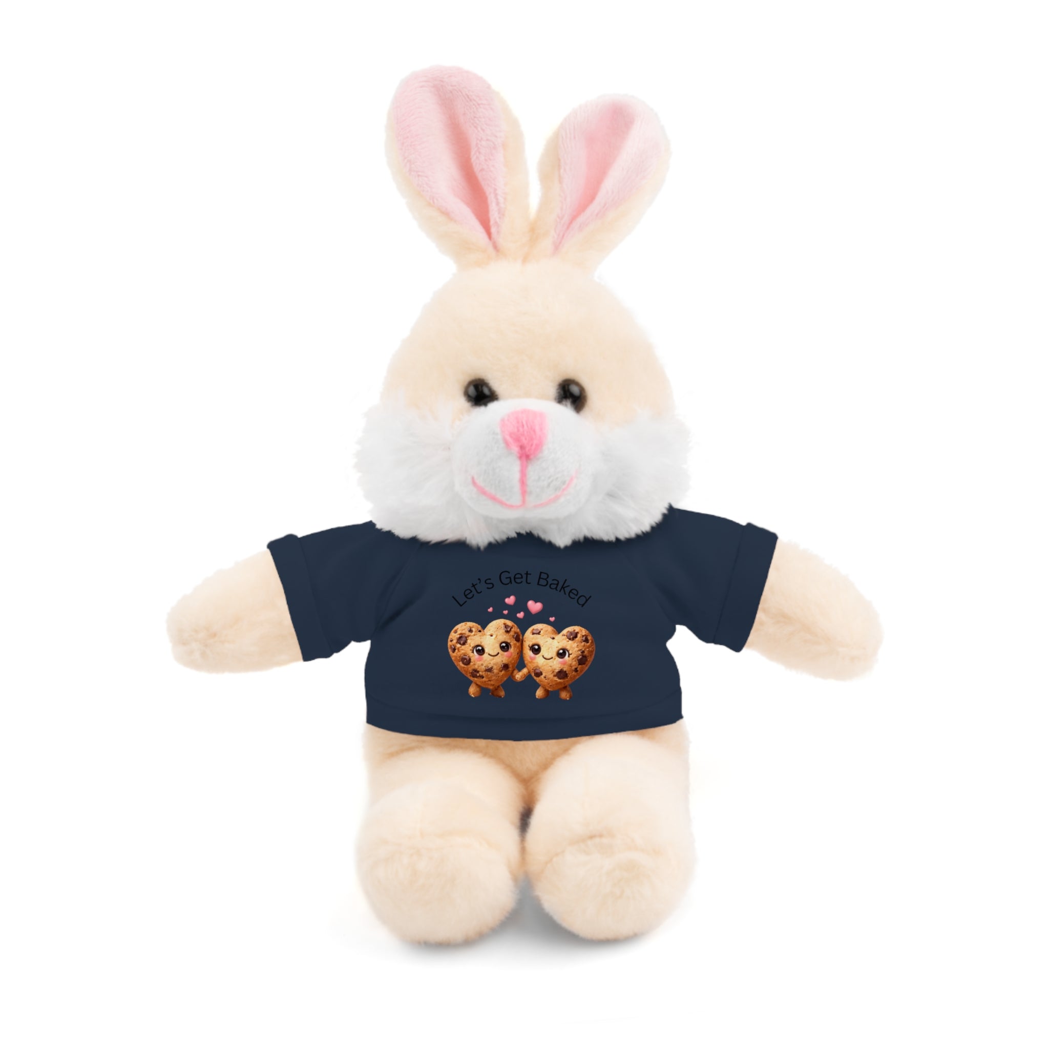 Plush Animal with "Let's Get Baked" Cookie Tee Stuffed Animal