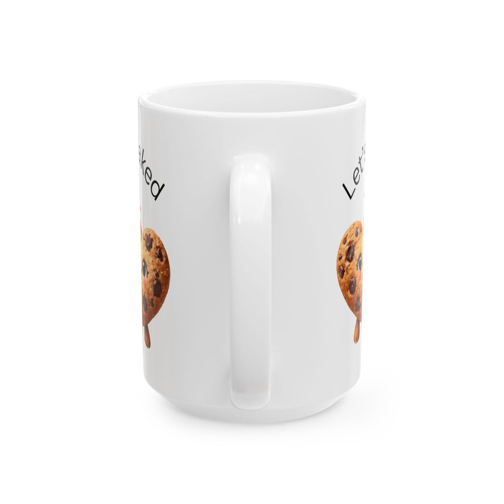 Let's Get Baked — Heart-Shaped Chocolate Chip Ceramic Mug (11oz, 15oz)