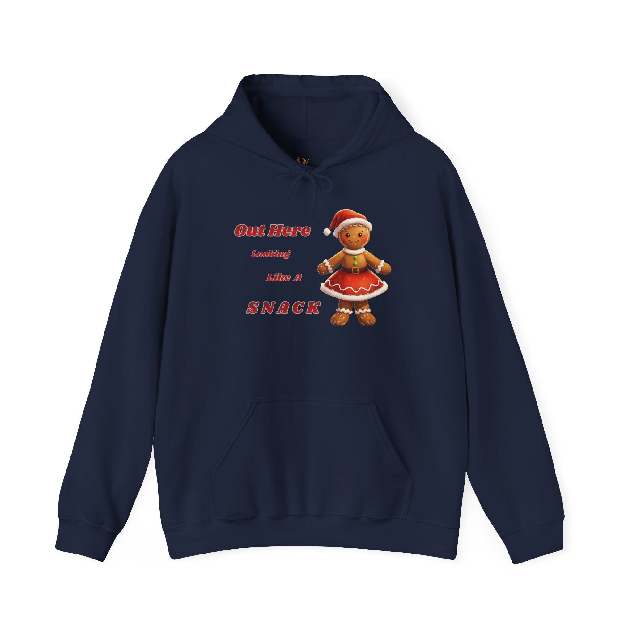 Adult Themed Gingerbread Woman Hoodie - 'Out Here Looking Like a Snack' Christmas Attire