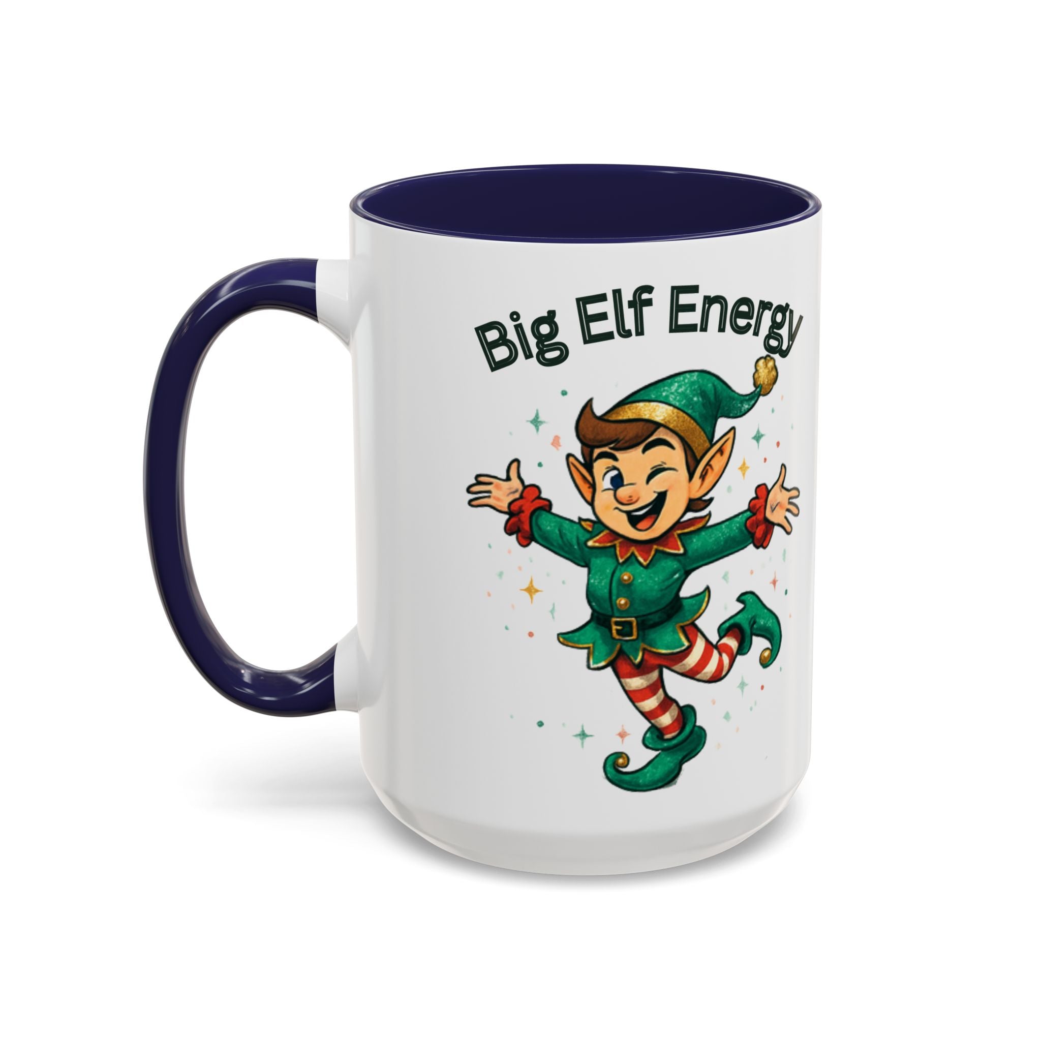 Big Elf Energy Coffee Mug — Holiday Christmas Elf Accent Mug (11/15oz)