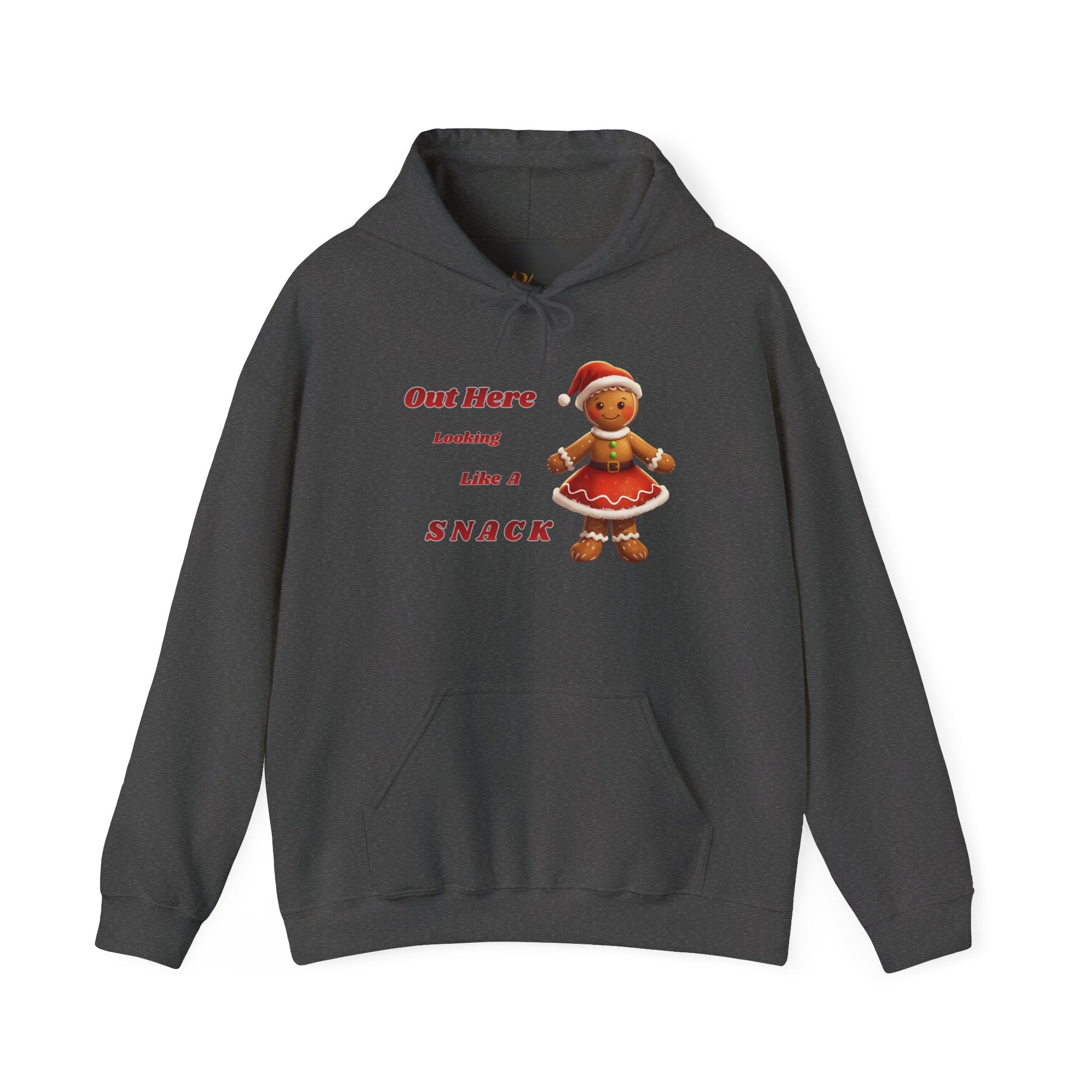 Adult Themed Gingerbread Woman Hoodie - 'Out Here Looking Like a Snack' Christmas Attire