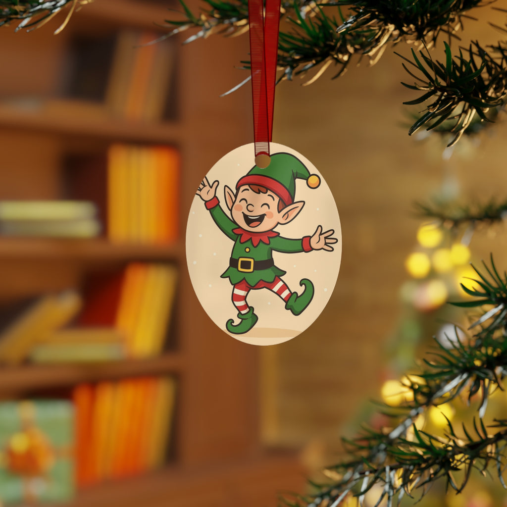 Dancing Elf Bell Metal Ornament – Cute Christmas Tree Decoration