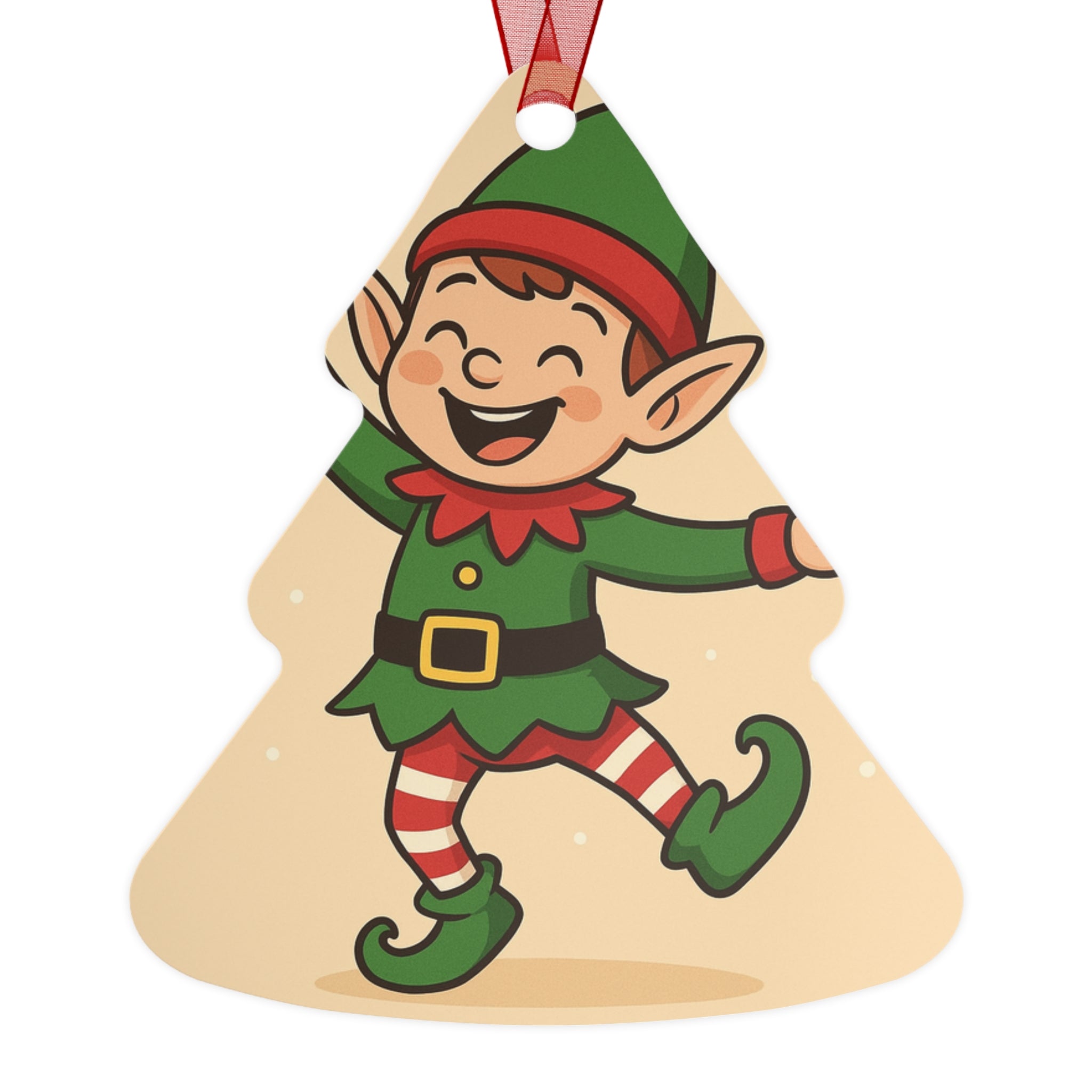 Dancing Elf Bell Metal Ornament – Cute Christmas Tree Decoration