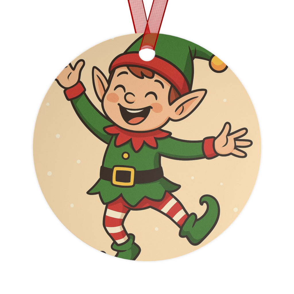 Dancing Elf Bell Metal Ornament – Cute Christmas Tree Decoration