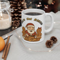 Christmas Mug - "Let's Get Baked" Santa & Gingerbread Holiday Ceramic Coffee Mug (11oz, 15oz)
