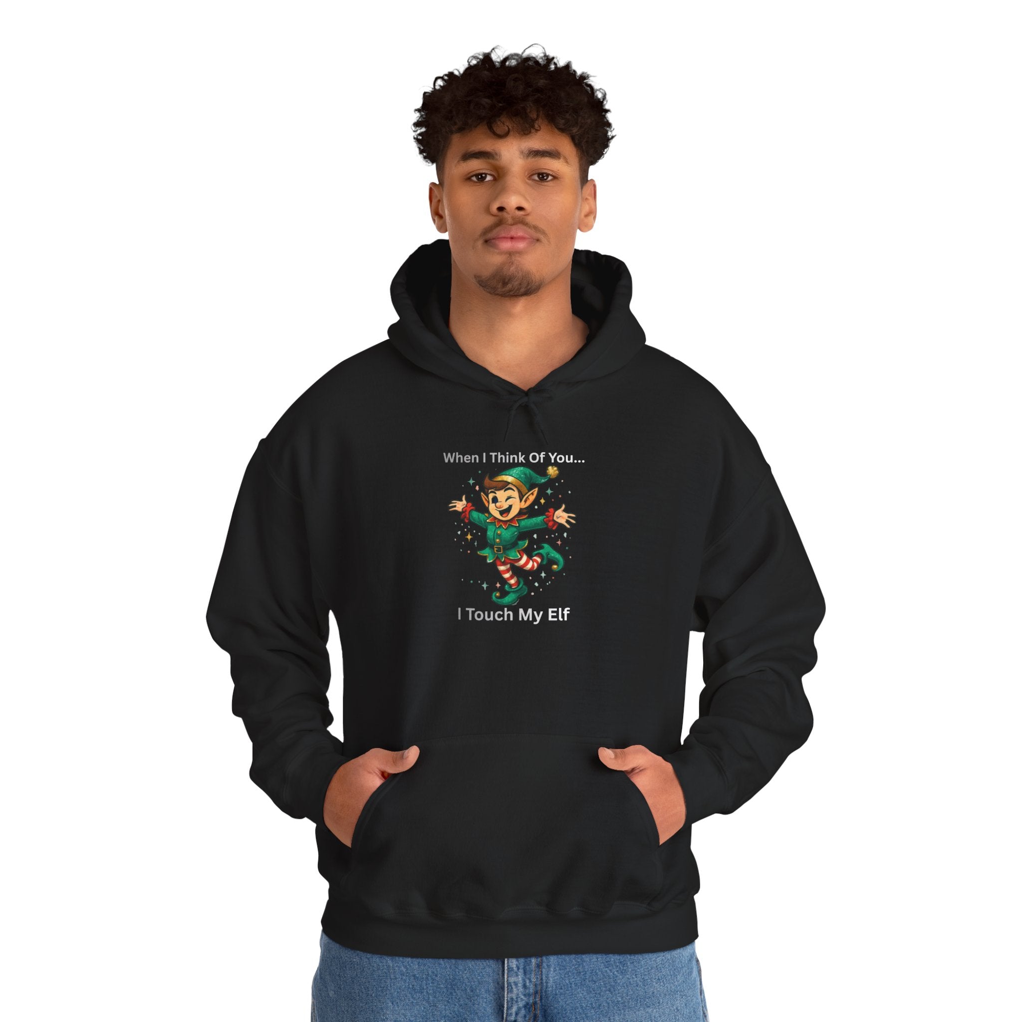 Christmas Elf Hoodie — Cute Dancing Elf 'When I See Tinsel' Holiday Sweatshirt