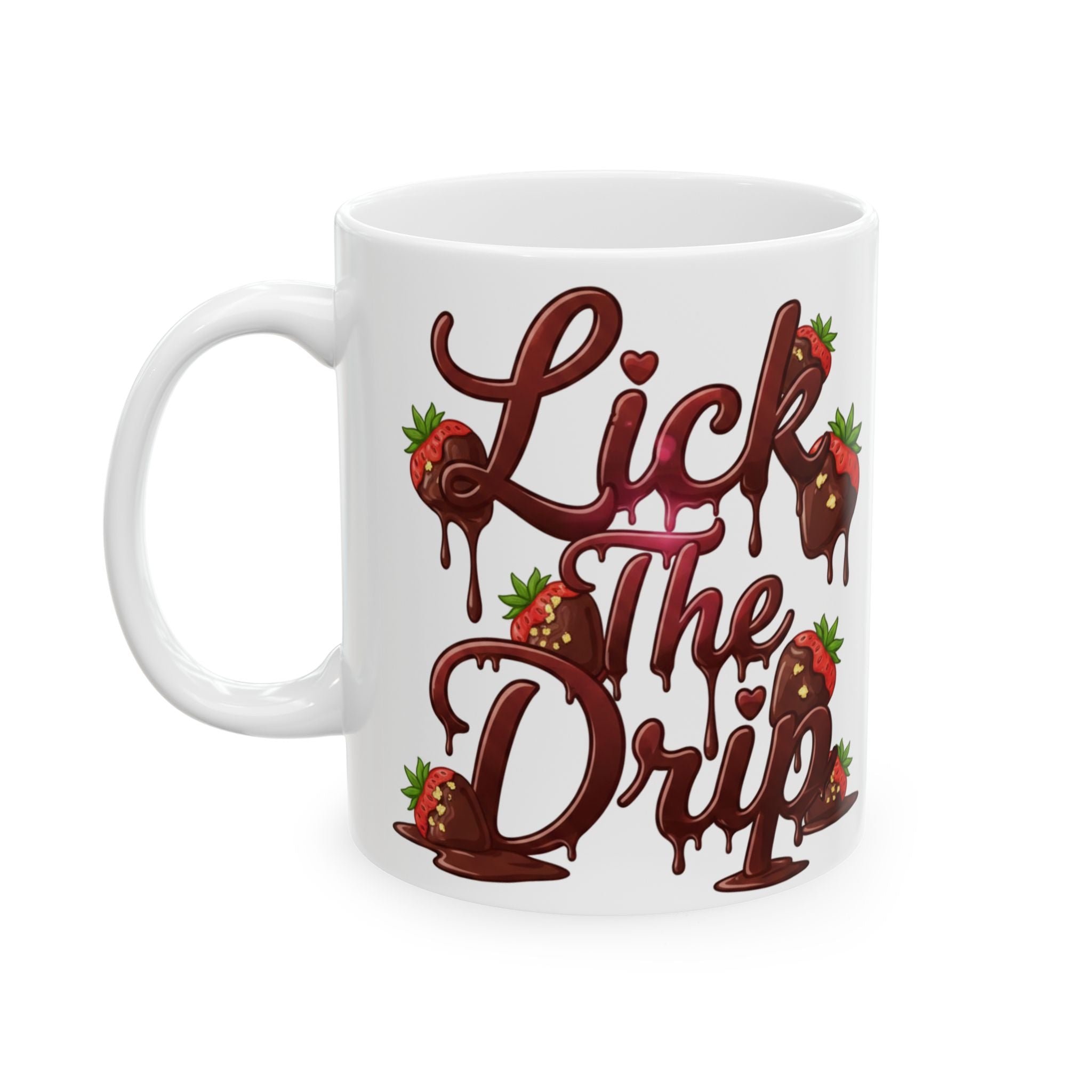 Chocolate Covered Strawberry Mug - Ceramic Coffee Cup (11oz & 15oz)