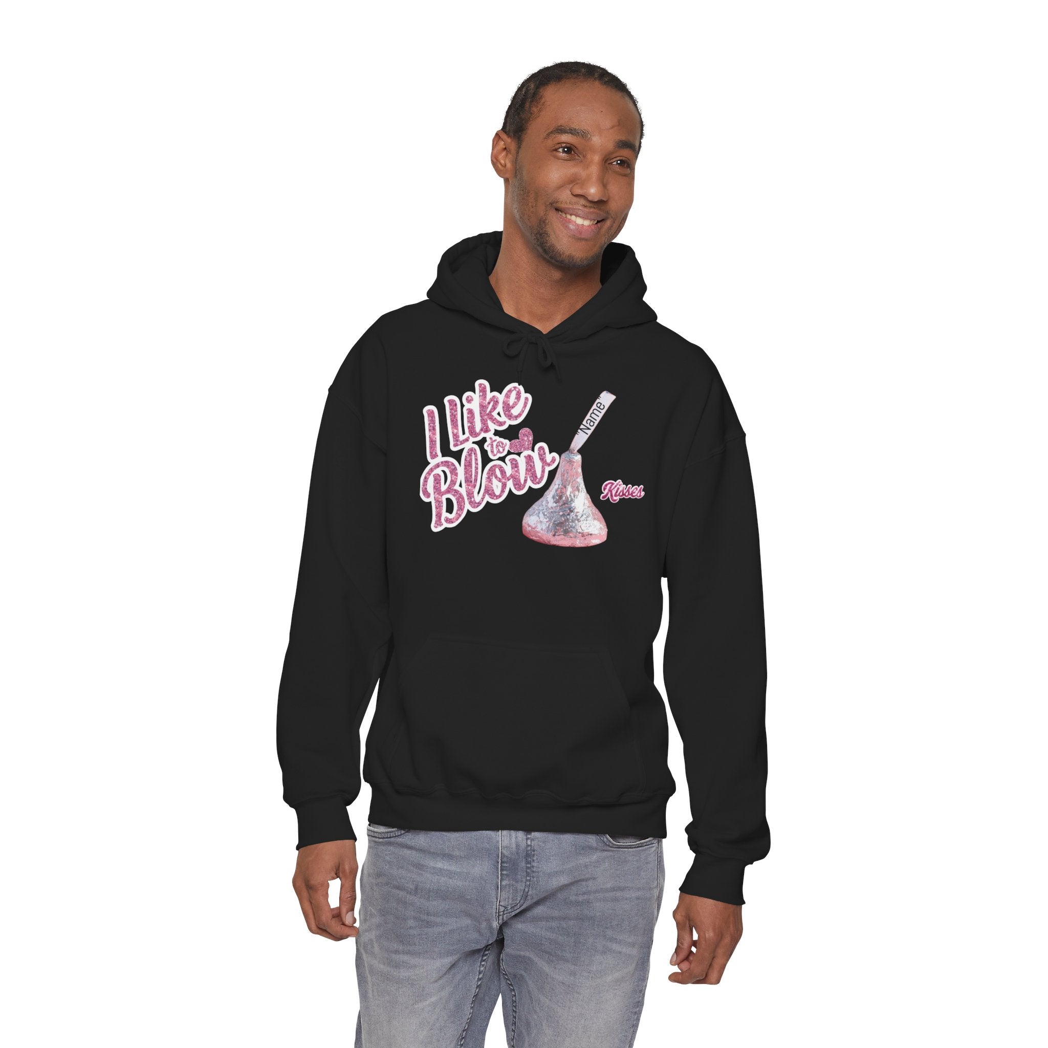 Personalized Valentines Hoodie, Kiss