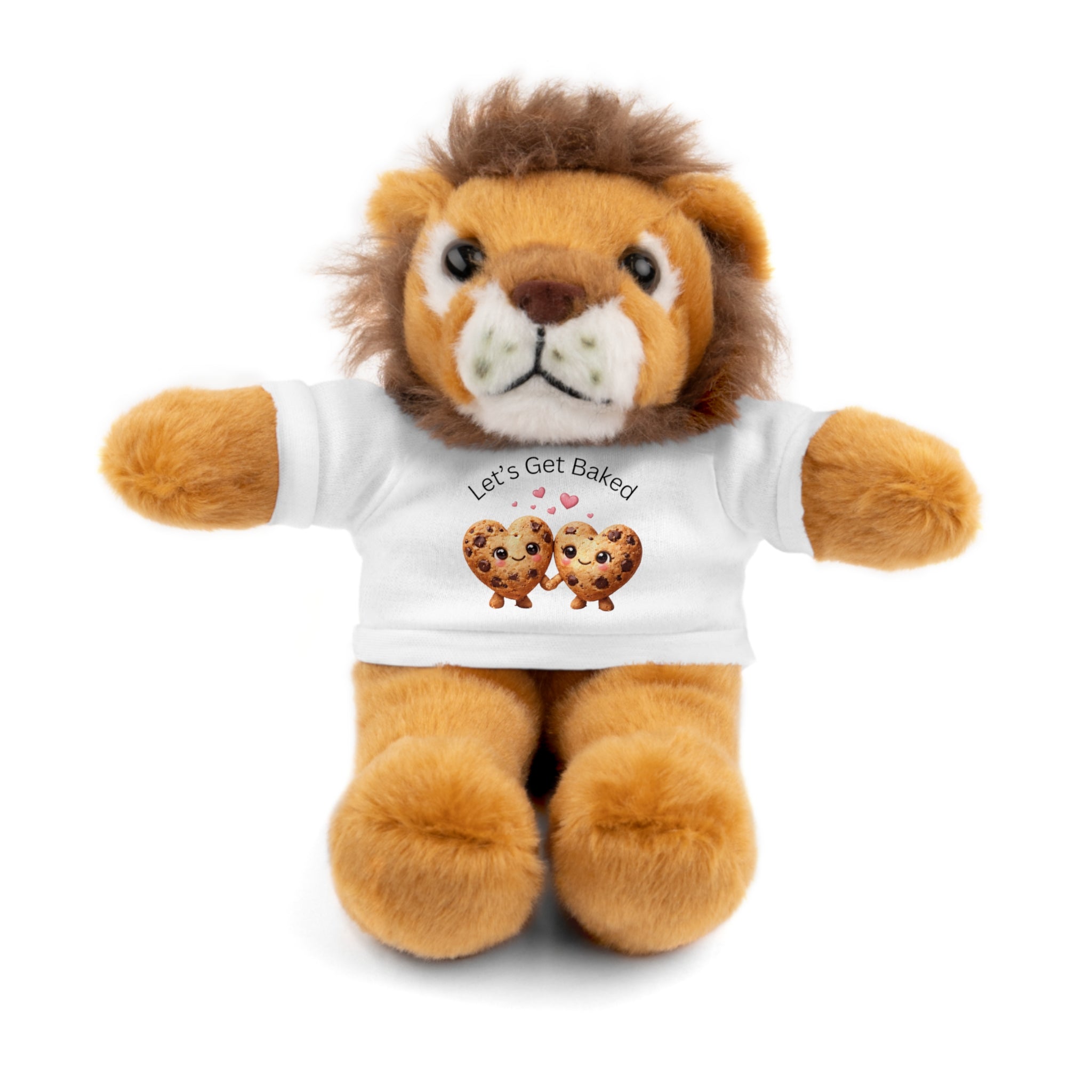 Plush Animal with "Let's Get Baked" Cookie Tee Stuffed Animal