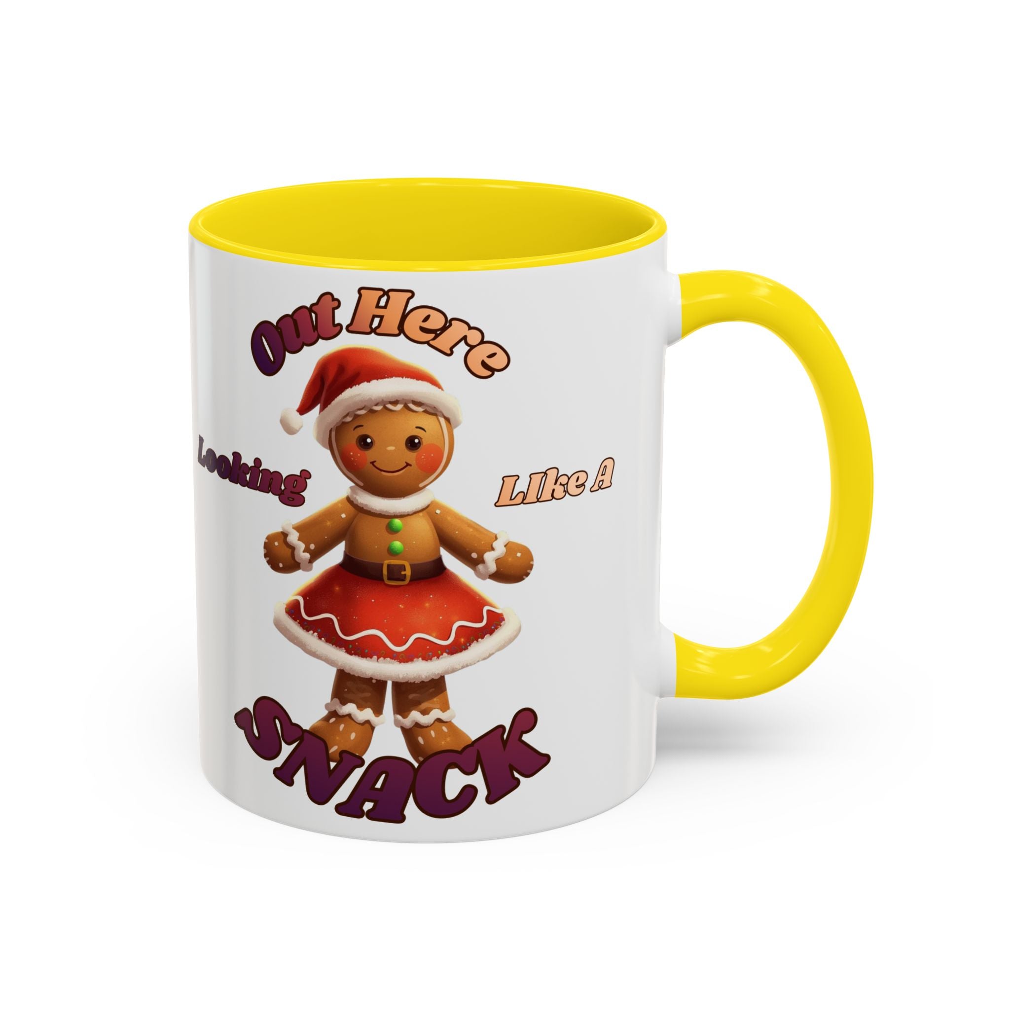 Festive Gingerbread Holiday Gift (11/15 oz) - 'Out Here Looking Like A Snack' Coffee Mug