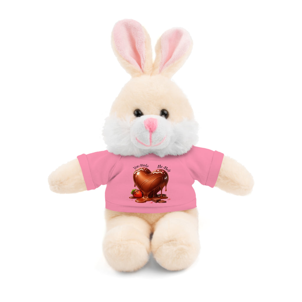 Valentine’s Chocolate Heart Plush with Tee — Stuffed Animal Gift