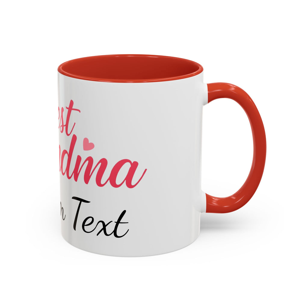 Best Grandma Custom Text Accent Coffee Mug — Personalized Gift for Grandmothers