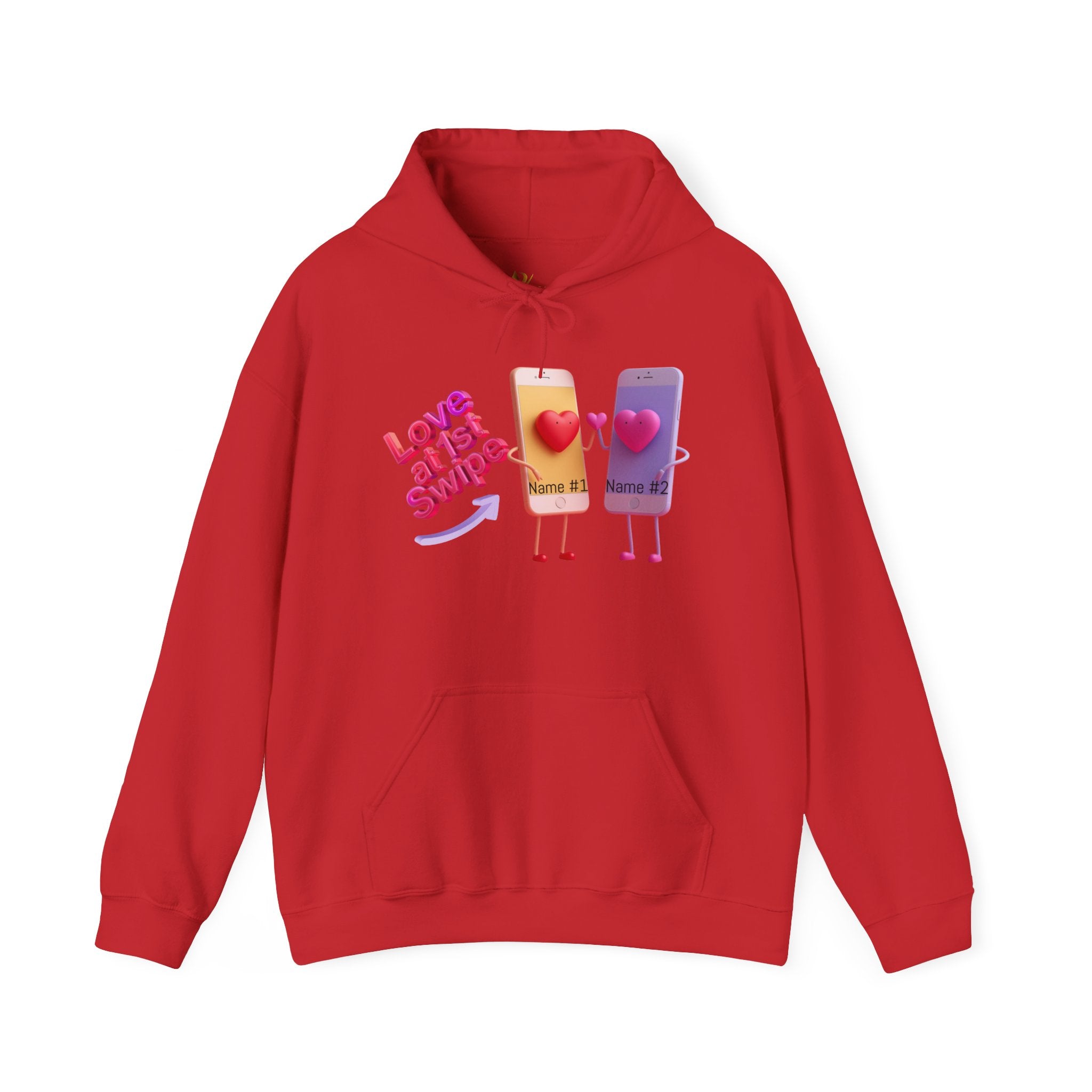 Love at First Swipe Hoodie Personalized Valentine