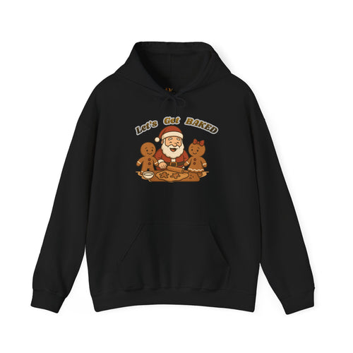 Adult Themed Santa Baking Hoodie — 'Let’s Get Baked' Christmas Attire
