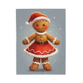 Gingerbread Girl Christmas Plush Blanket — Cute Holiday Velveteen Throw