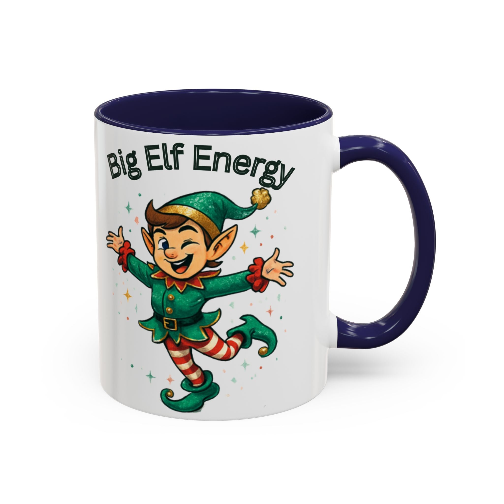 Big Elf Energy Coffee Mug — Holiday Christmas Elf Accent Mug (11/15oz)