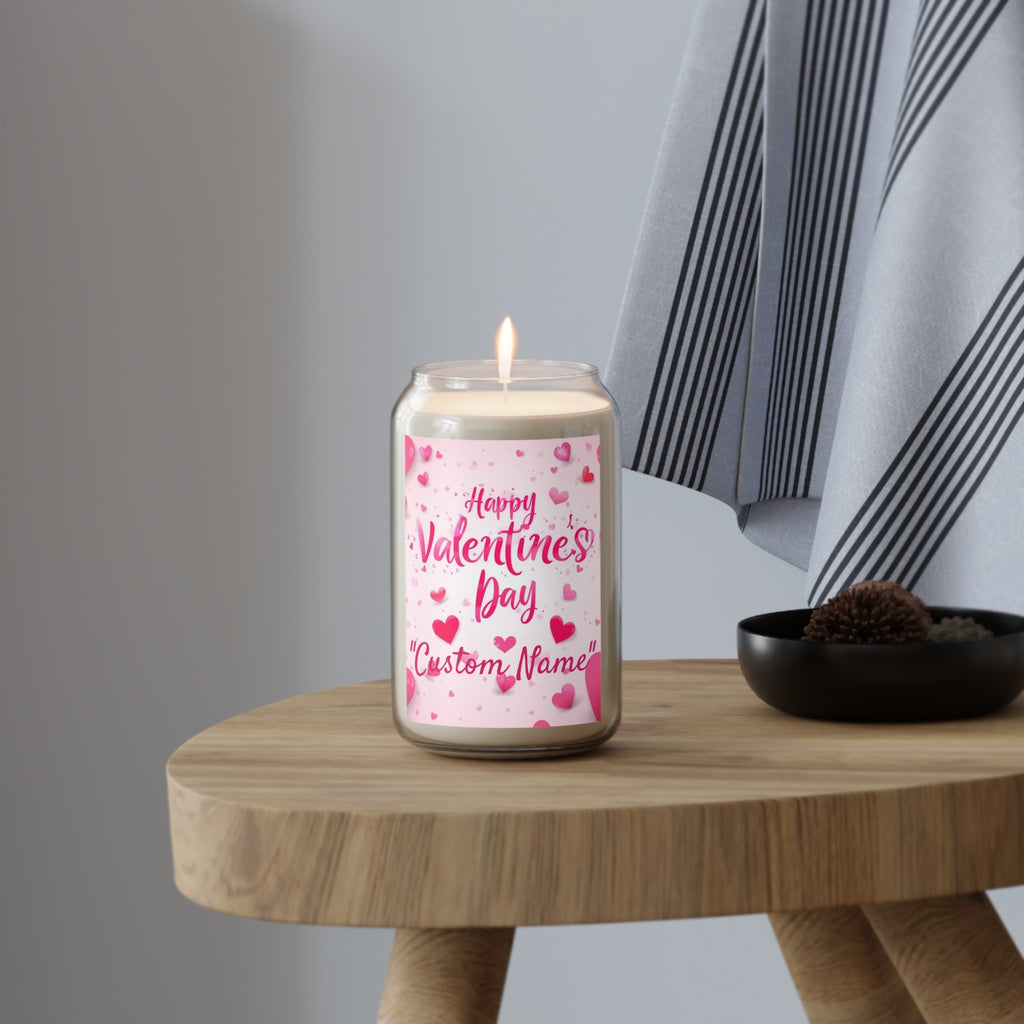 Valentine's Day Scented Soy Candle – Custom Name, 13.75oz