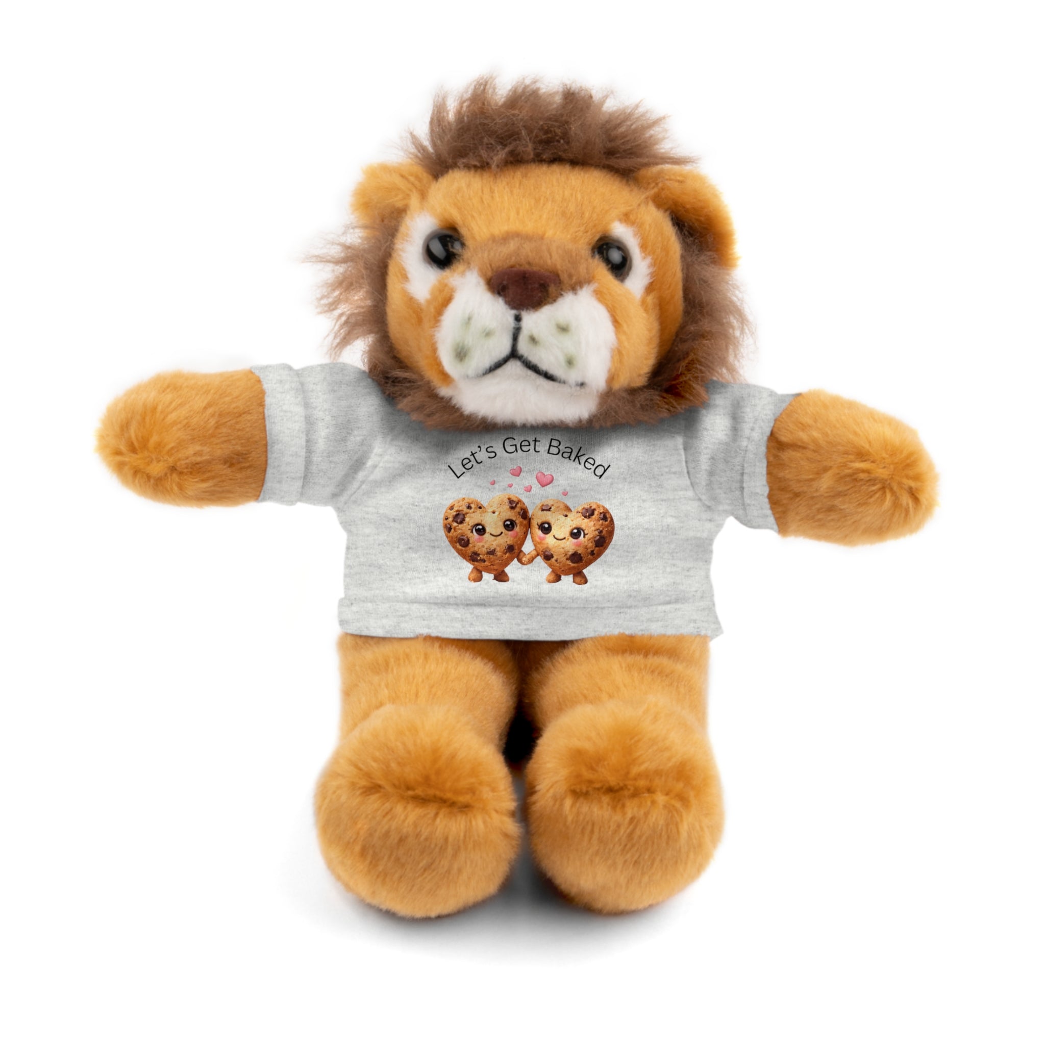 Plush Animal with "Let's Get Baked" Cookie Tee Stuffed Animal