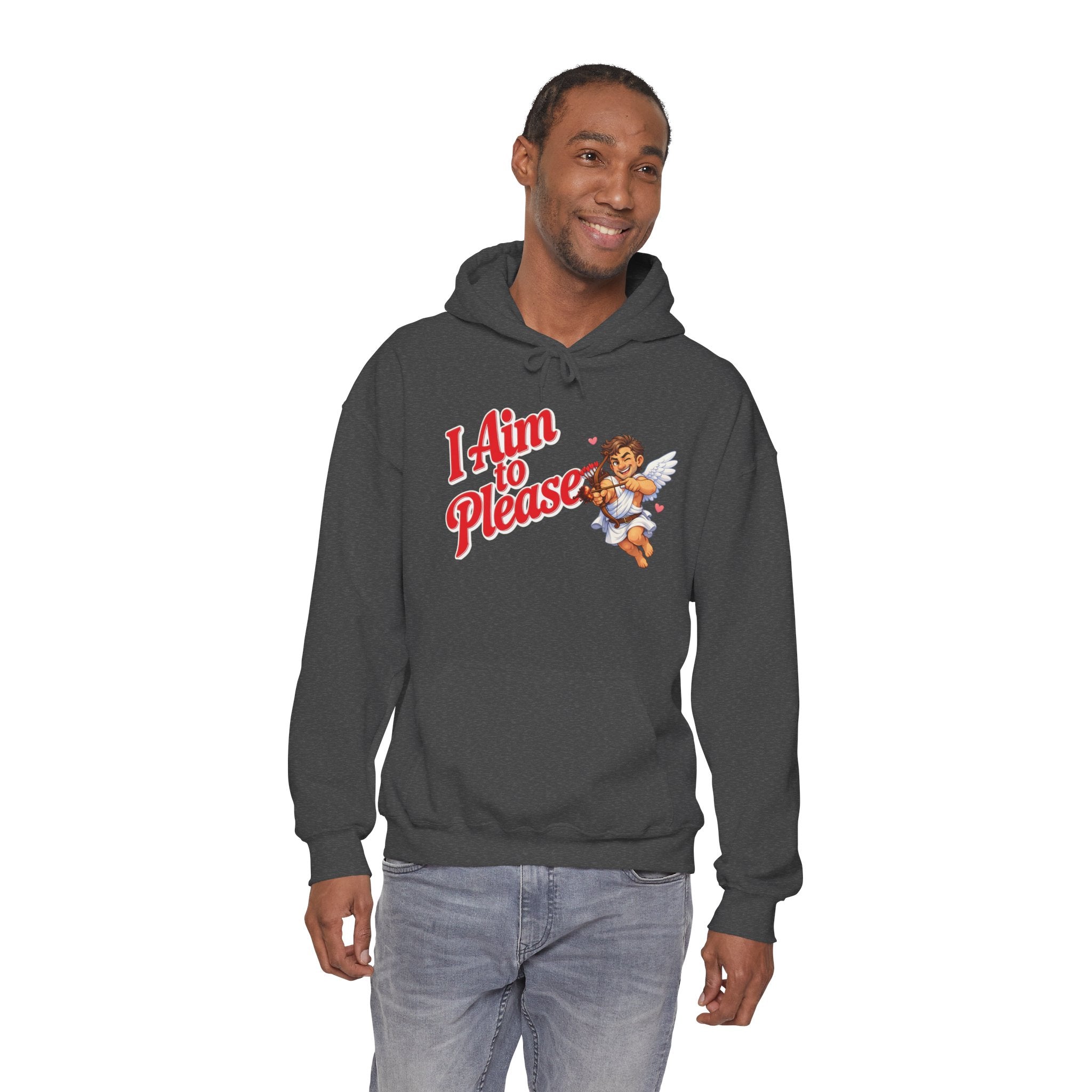 Valentines Day Cupid Hoodie - "I Aim To Please"