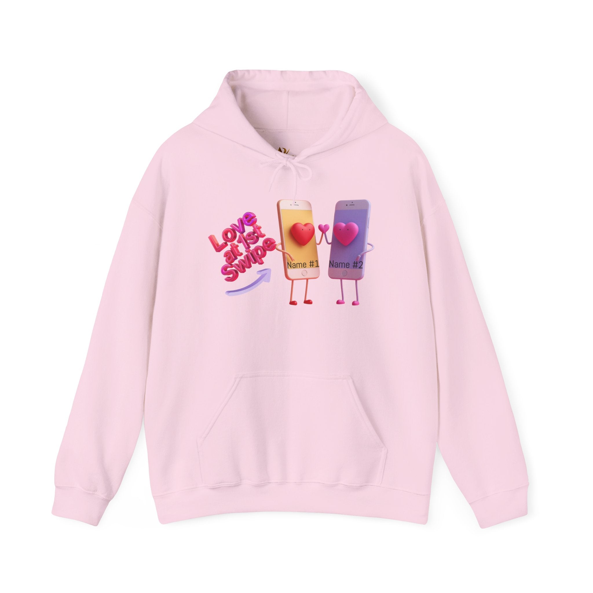 Love at First Swipe Hoodie Personalized Valentine