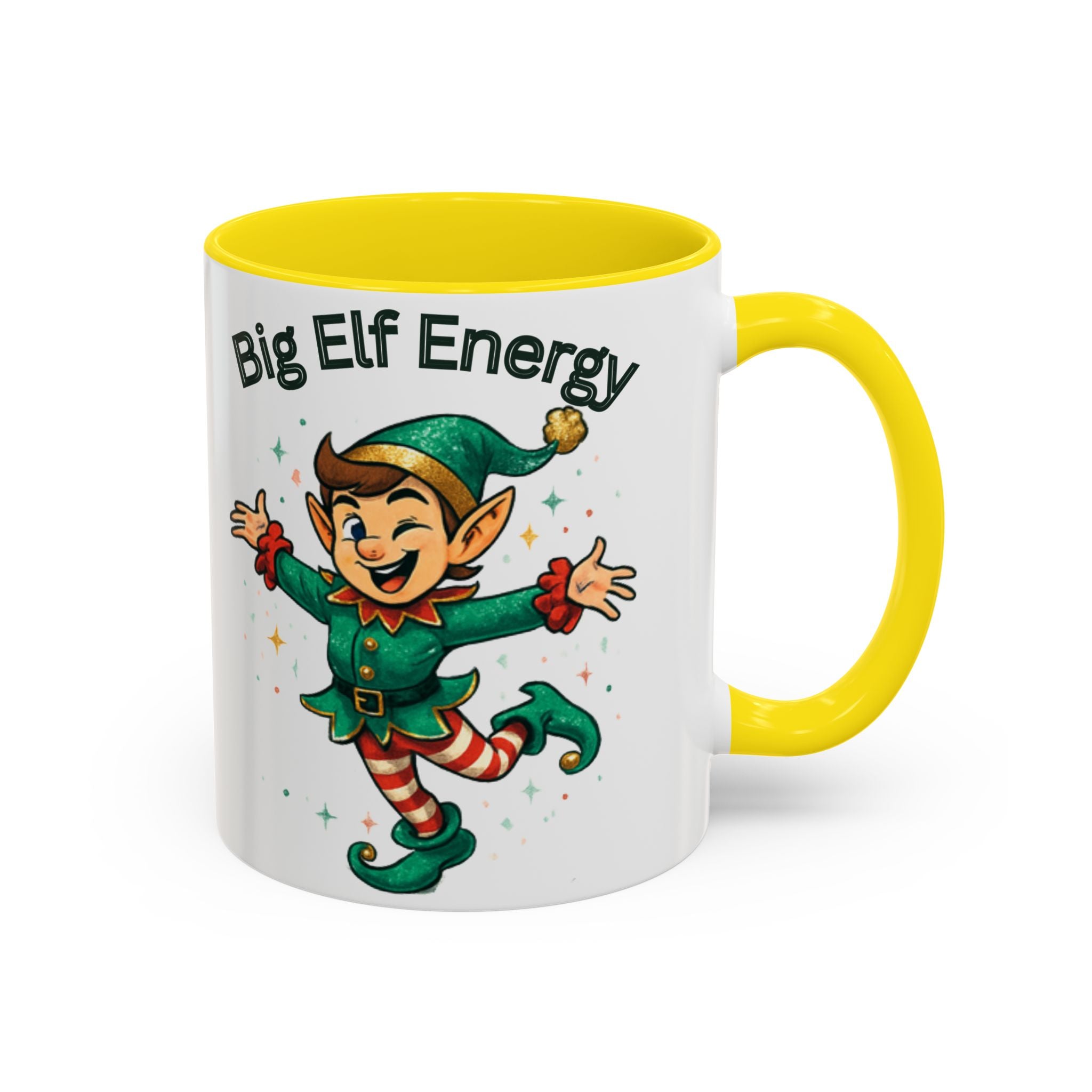 Big Elf Energy Coffee Mug — Holiday Christmas Elf Accent Mug (11/15oz)