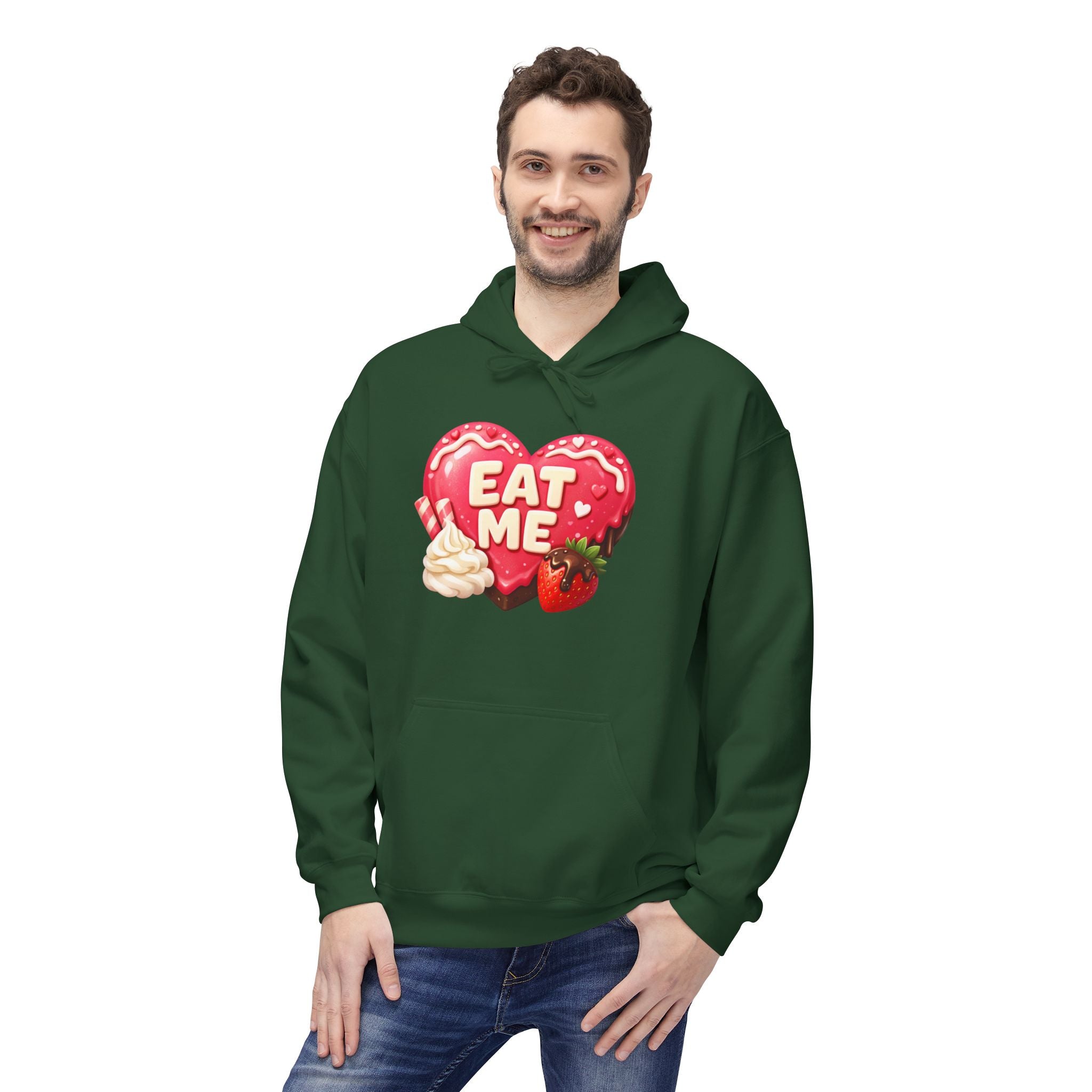 Valentine’s 'Eat Me' Strawberry Donut Hoodie — Cute Heart Pullover