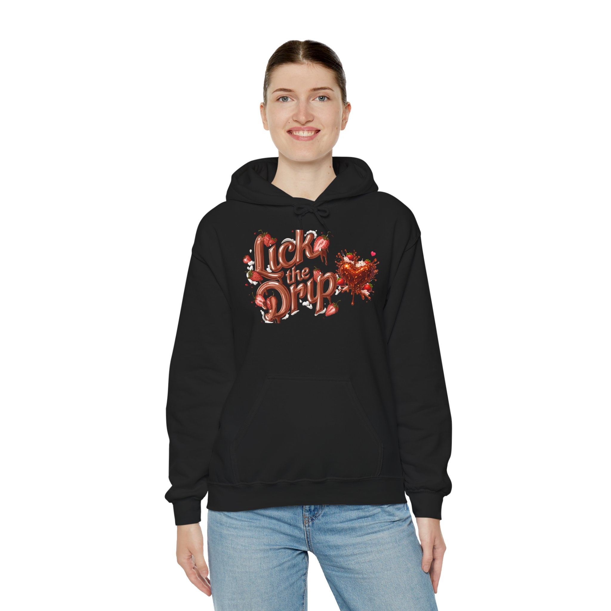Dripping Heart Graphic Hoodie | Valentine's Day Heart Drip Design