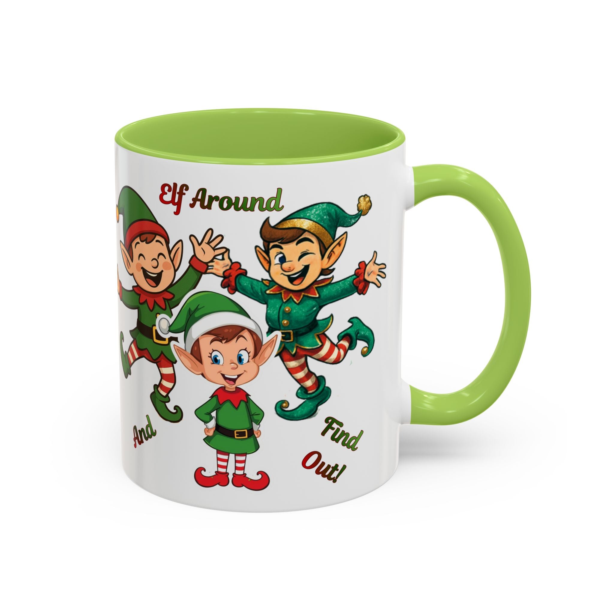 Funny Christmas Elf Holiday Mug (11/15oz) - 'Elf Around and Find Out' Christmas Mug