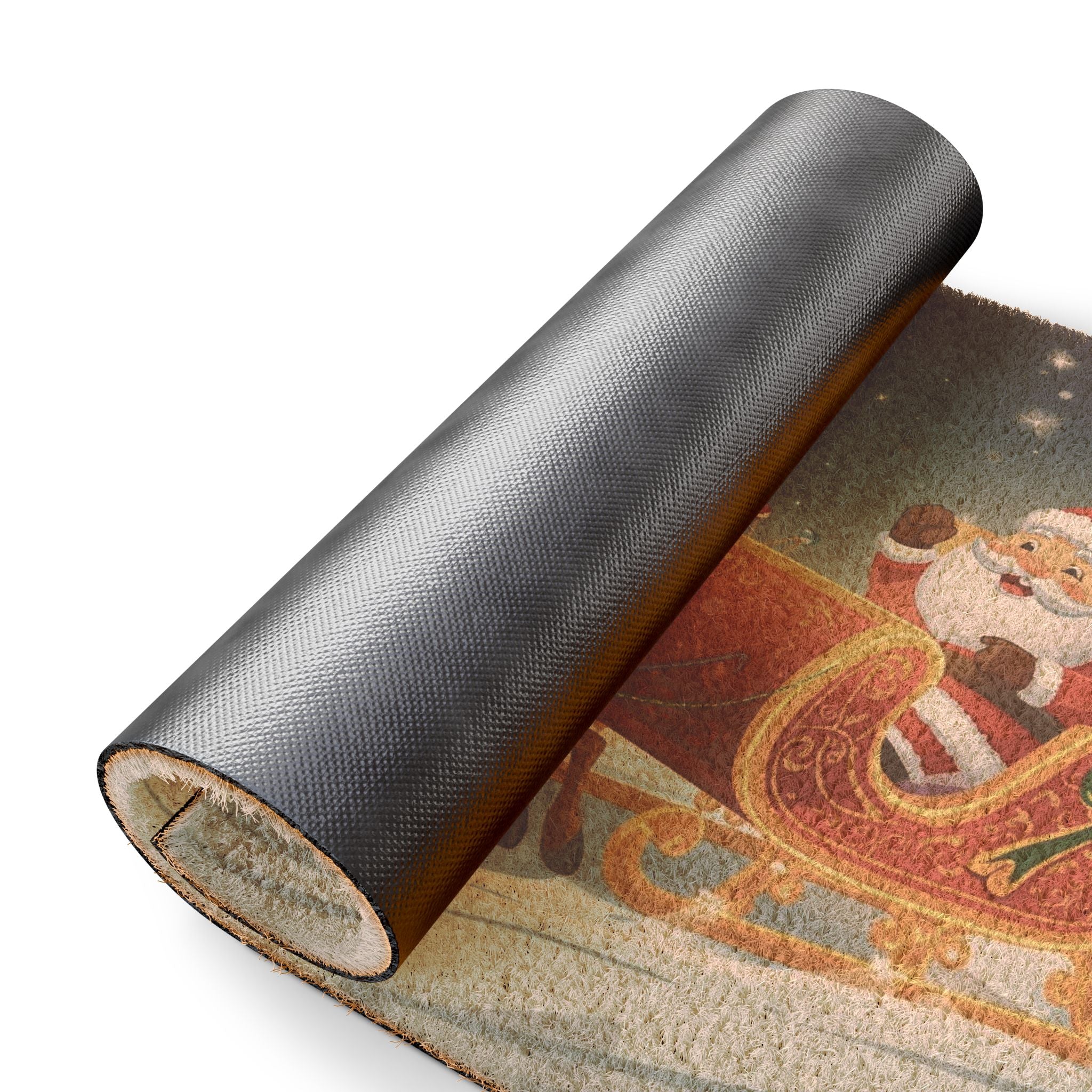 Christmas Santa & Reindeer Doormat — Festive Holiday Welcome Mat