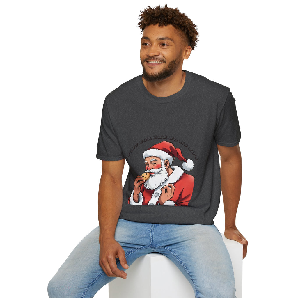 Adult Themed Santa Cookie T-Shirt - 'I Do It For The Ho Ho Ho's' Christmas Attire
