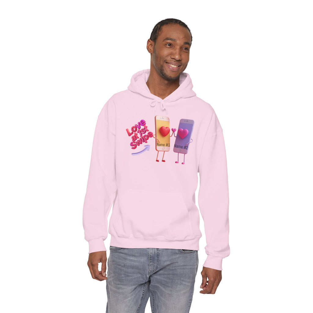 Love at First Swipe Hoodie Personalized Valentine