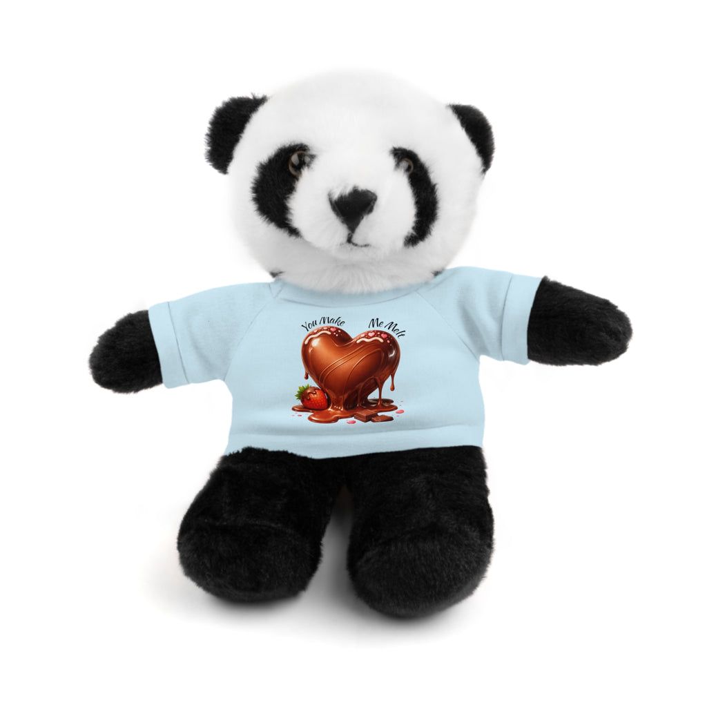 Valentine’s Chocolate Heart Plush with Tee — Stuffed Animal Gift