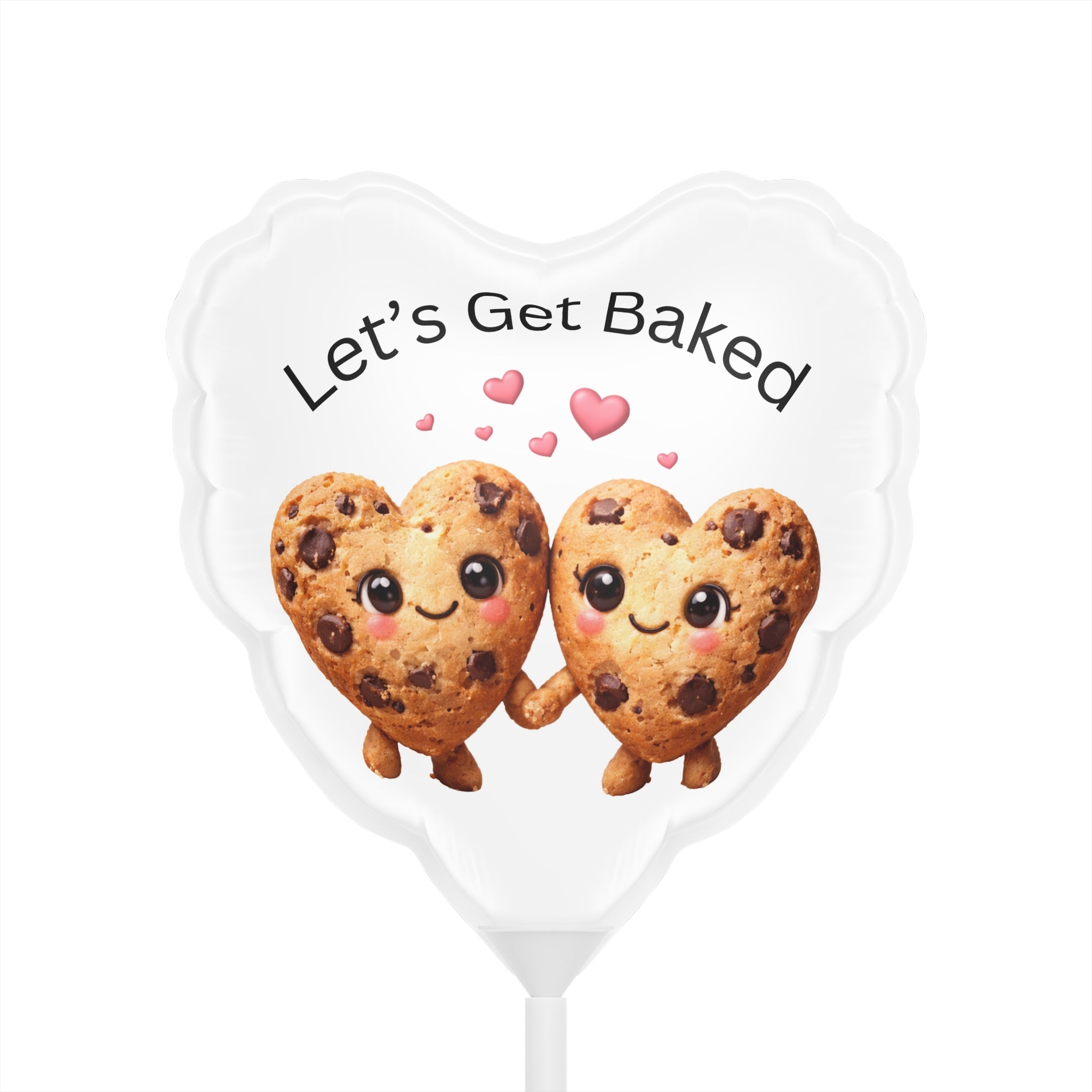 Let's Get Baked Heart Cookie 6" Balloon