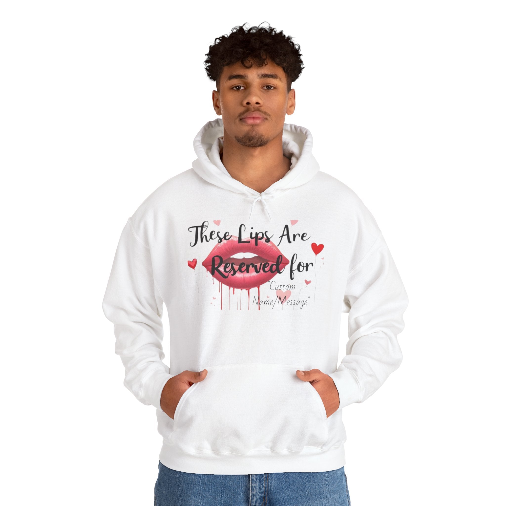 Personalized Hoodie. Lips, Valentine's Day