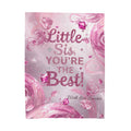 Little Sis You're the Best Plush Blanket — Personalized Velveteen Throw
