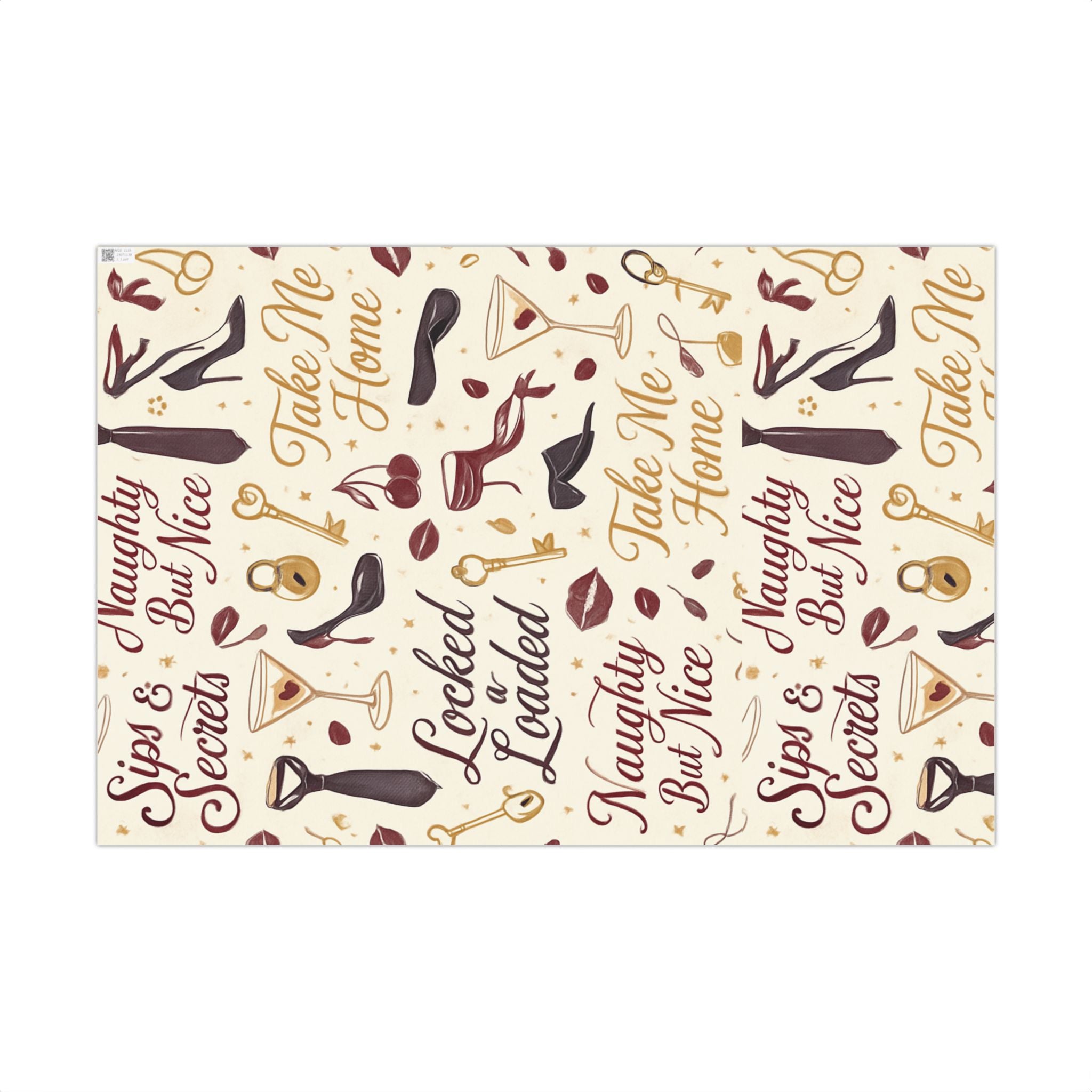Flirty ‘Naughty But Nice’ Gift Wrap Paper - 29" x 20"